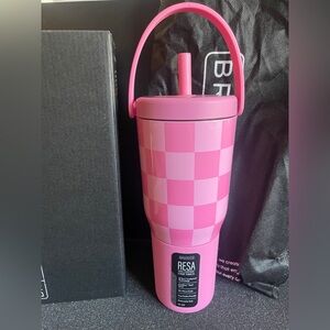 NWT Brumate Resa 35oz pink Checker Checkered Krista Horton Tumbler